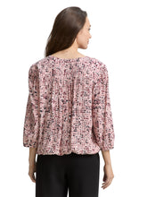 Afbeelding in Gallery-weergave laden, TOM TAILOR BLOUSE WITH FEMININE V-NECK rose abstract dot design

