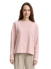 Afbeelding in Gallery-weergave laden, TOM TAILOR SWEATSHIRT STRIPED BOATNECK morning pink offwhite
