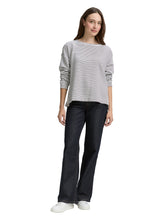 Afbeelding in Gallery-weergave laden, TOM TAILOR SWEATSHIRT STRIPED BOATNECK eclipse blue offwhite stripe
