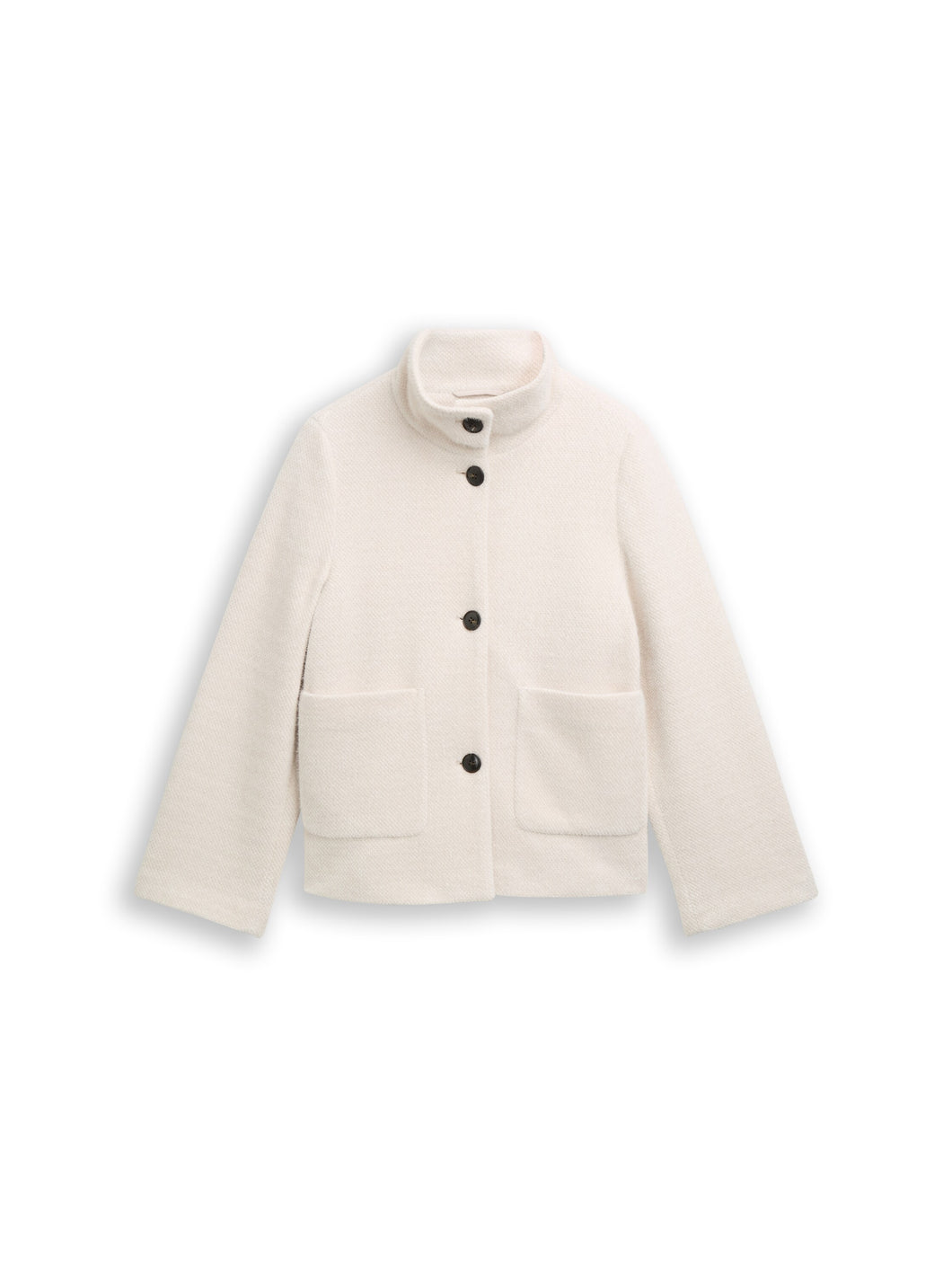 TOM TAILOR STRUCTURED WOOL LOOK JACKET structure beige melange