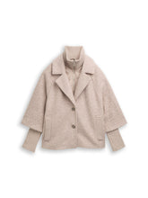 Afbeelding in Gallery-weergave laden, TOM TAILOR BOUCLÉ CAPE JACKET beige melange
