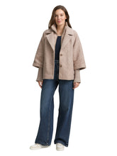 Afbeelding in Gallery-weergave laden, TOM TAILOR BOUCLÉ CAPE JACKET beige melange
