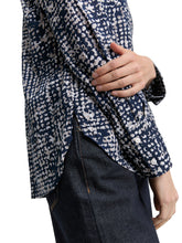 Afbeelding in Gallery-weergave laden, TOM TAILOR BLOUSE SHIRT PRINTED navy abstract dot design
