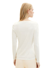 Load image into Gallery viewer, TOM TAILOR T-SHIRT RIBBED CREW NECK whisper white

