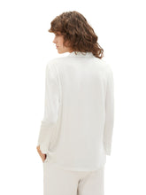 Afbeelding in Gallery-weergave laden, TOM TAILOR T-SHIRT FABRIC MIX BLOUSE whisper white
