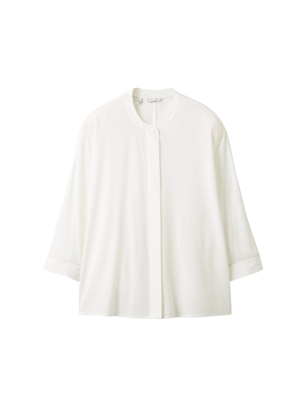 TOM TAILOR SOLID LOOSE FIT BLOUSE whisper white