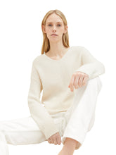 Afbeelding in Gallery-weergave laden, TOM TAILOR KNIT V-NECK PULLOVER soft beige solid
