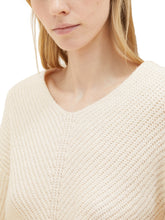 Afbeelding in Gallery-weergave laden, TOM TAILOR KNIT V-NECK PULLOVER soft beige solid
