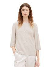 Load image into Gallery viewer, TOM TAILOR KNIT RAGLAN WITH TIPPING clouds grey melange
