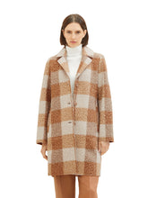Load image into Gallery viewer, TOM TAILOR BOUCLE COAT blush beige check print

