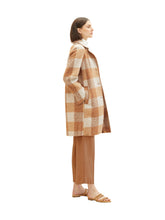 Load image into Gallery viewer, TOM TAILOR BOUCLE COAT blush beige check print
