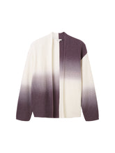Load image into Gallery viewer, TOM TAILOR KNIT CARDIGAN SPRAY EFFECT grey off white sprayed
