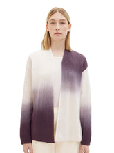 Load image into Gallery viewer, TOM TAILOR KNIT CARDIGAN SPRAY EFFECT grey off white sprayed
