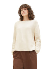 Afbeelding in Gallery-weergave laden, TOM TAILOR KNIT PATCHEDE BOATNECK soft beige solid
