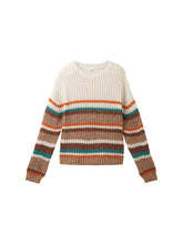 Afbeelding in Gallery-weergave laden, TOM TAILOR KNIT COLORED STRIPE PULLOVER blush multicolor stripe
