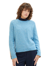 Afbeelding in Gallery-weergave laden, TOM TAILOR KNIT CREW-NECK PULLOVER clear light blue melange
