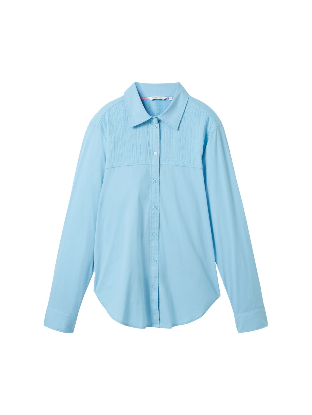 TOM TAILOR FABRIC MIX BLOUSE clear light blue