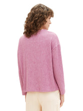 Afbeelding in Gallery-weergave laden, TOM TAILOR SWEATSHIRT CABLE STRUCTURE mauvy plum
