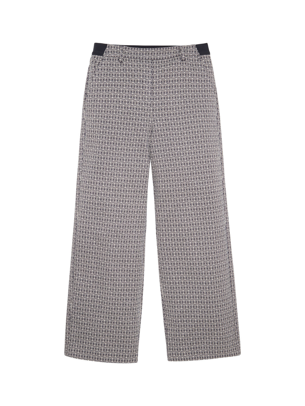 TOM TAILOR PANTS STRAIGHT CROPPED small geo ck jacquard 2 colors