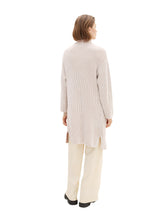 Load image into Gallery viewer, TOM TAILOR KNIT STRIPED RIB CARDIGAN offwhite beige plaited rib
