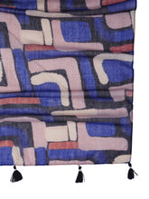 Afbeelding in Gallery-weergave laden, TOM TAILOR PRINTED SCARF WITH LUREX black abstract design
