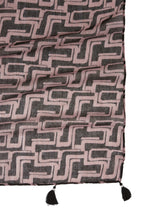 Load image into Gallery viewer, TOM TAILOR PRINTED SCARF WITH LUREX black lilac abstract design
