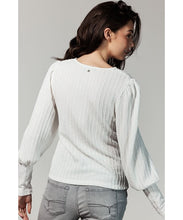 Load image into Gallery viewer, TRAMONTANA TOP STRUCTURE V-NECK off white
