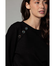 Afbeelding in Gallery-weergave laden, TRAMONTANA SWEATER SAILOR BUTTONS black
