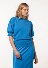 Load image into Gallery viewer, TRAMONTANA JUMPER KNITTED PUFF SLEEVE aqua
