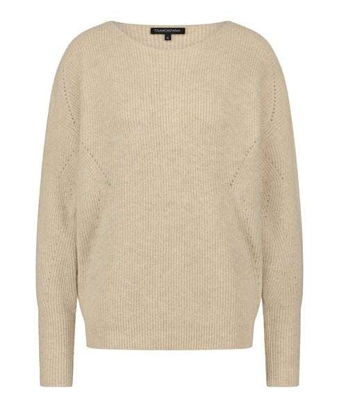 TRAMONTANA JUMPER BOAT NECK beige melange