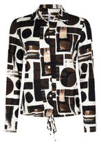 Afbeelding in Gallery-weergave laden, ZOSO MARIA LUXURY PRINT BLOUSE brown/offwhite
