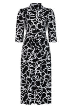 Load image into Gallery viewer, ZOSO PHILIPPA PRINT TRAVEL DRESS black/white

