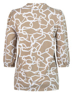 Afbeelding in Gallery-weergave laden, ZOSO ERICA PRINT TRAVEL BLOUSE sand/white
