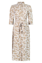 Load image into Gallery viewer, ZOSO PHILIPPA PRINT TRAVEL DRESS sand/white
