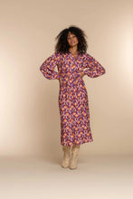 Load image into Gallery viewer, GEISHA DRESS purple/coral combi
