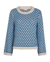 Load image into Gallery viewer, FREEQUENT PULLOVER FLIPPY moonbeam w. azure blue
