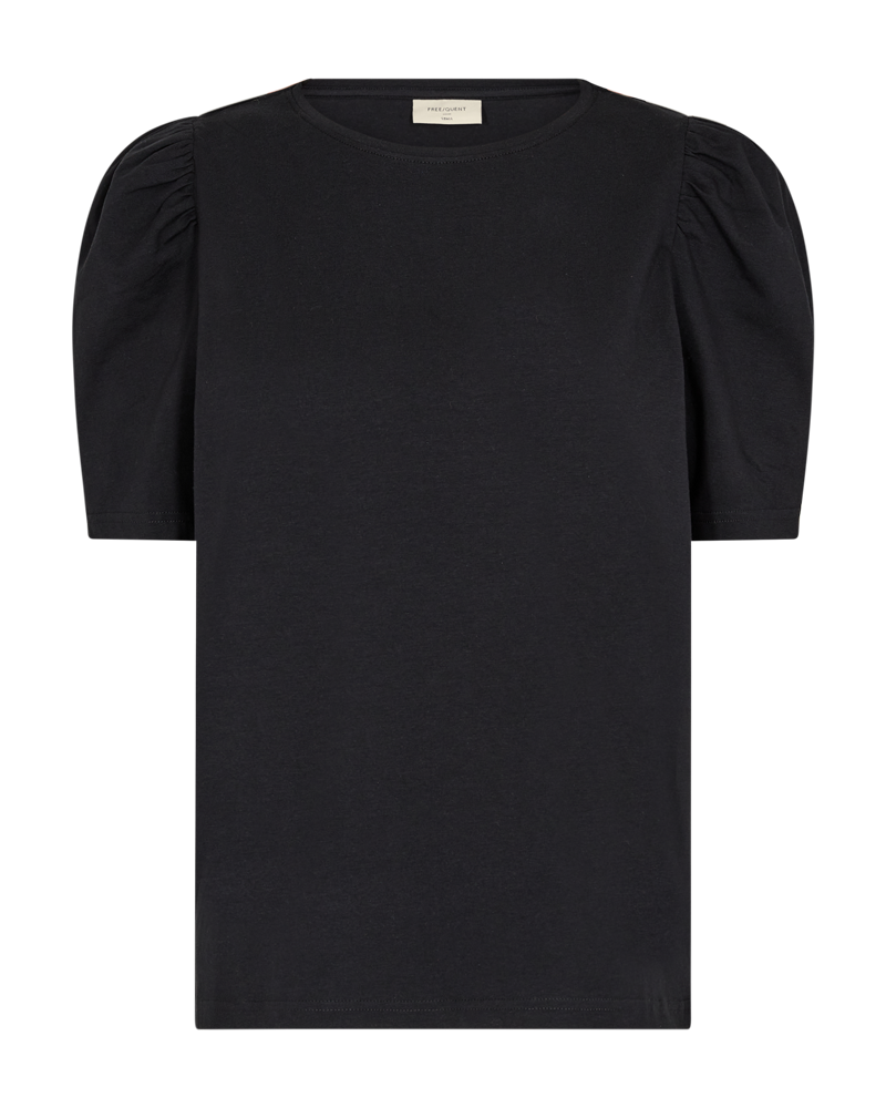 FREEQUENT SHIRT FENJA ROUND NECK S/S black