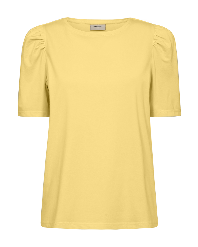 FREEQUENT SHIRT FENJA S/S ROUND NECK popcorn