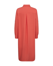 Load image into Gallery viewer, FREEQUENT SHIRT DRESS LAVA hot coral
