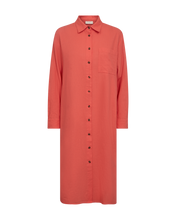 Afbeelding in Gallery-weergave laden, FREEQUENT SHIRT DRESS LAVA hot coral

