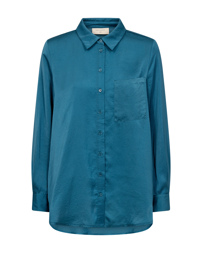 FREEQUENT BLOUSE VERT saxony blue