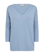 Afbeelding in Gallery-weergave laden, FREEQUENT PULLOVER JONE SCALLOP EDGE chambray blue
