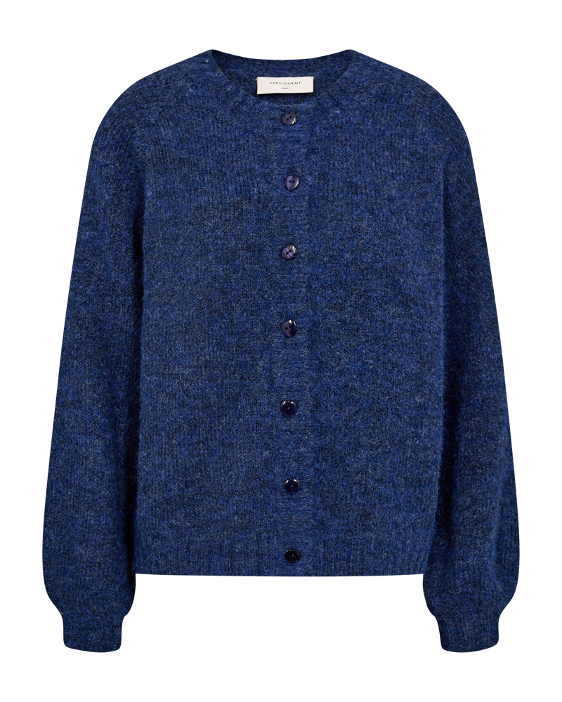 FREEQUENT VEST LOUISA HEART BUTTON vintage indigo melange