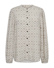 Load image into Gallery viewer, FREEQUENT BLOUSE BLIE off-white w. desert taupe
