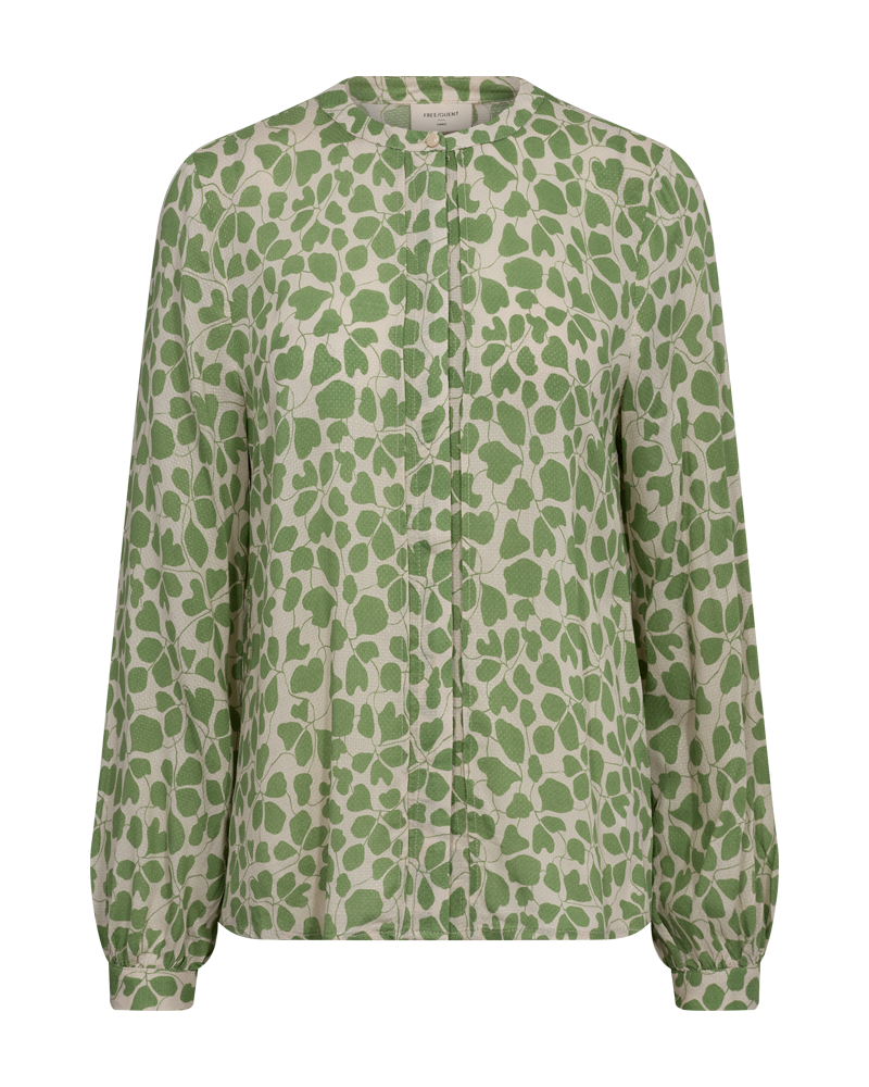 FREEQUENT BLOUSE ADNEY moonbeam w. piquant green