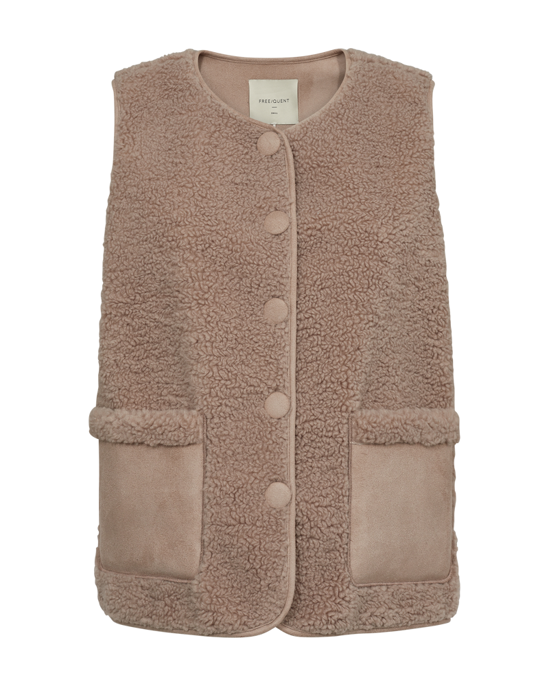 FREEQUENT WAISTCOAT LAMBY simply taupe