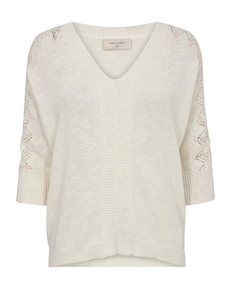 FREEQUENT PULLOVER MUST SLUB YARN star off-white