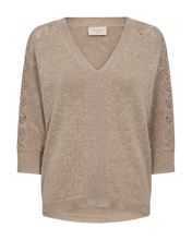 Load image into Gallery viewer, FREEQUENT PULLOVER MUST SLUB YARN taupe
