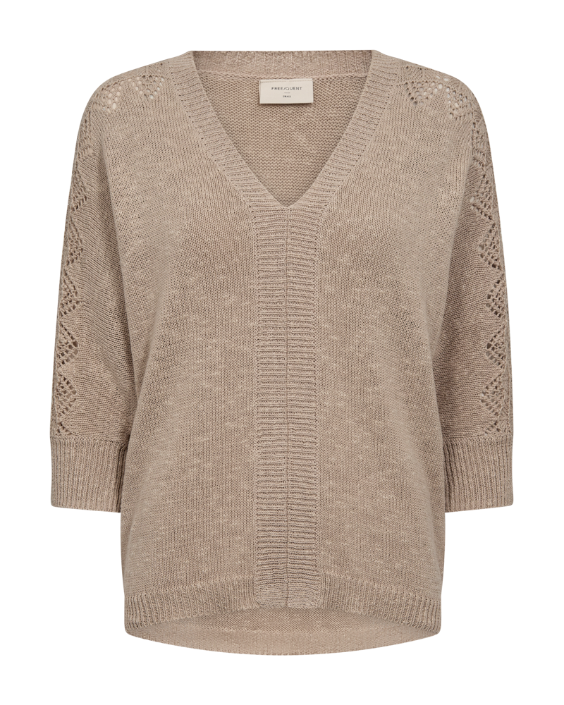 FREEQUENT PULLOVER MUST SLUB YARN taupe