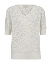 Load image into Gallery viewer, FREEQUENT PULLOVER DODO WAFFLE PATTERN V-NECK off white
